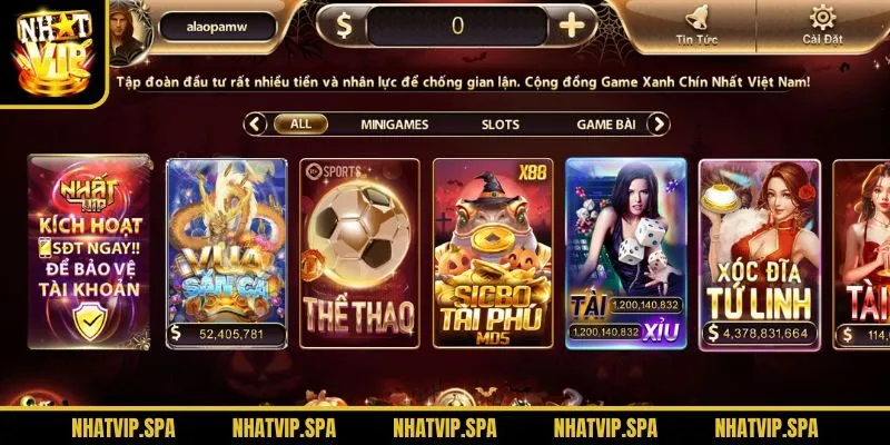 Kho game đồ sộ với hệ thống bảo mật an toàn