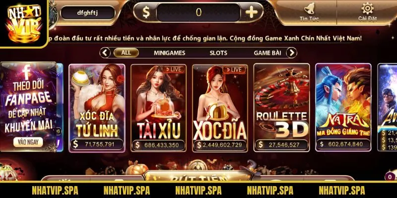 Nhat Vip sở hữu kho game khủng